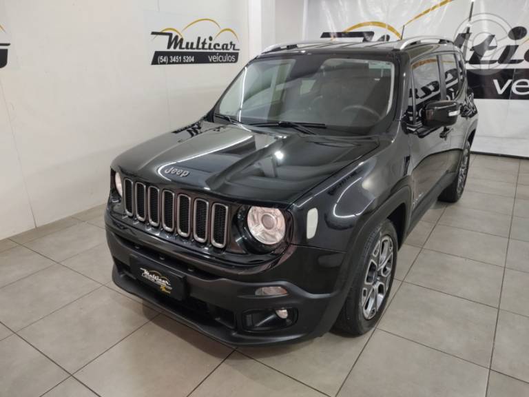 JEEP - RENEGADE 1.8 16V FLEX LIMITED 4P AUTOMÁTICO - 2016/2017 - PRETA - R$ 73.900,00