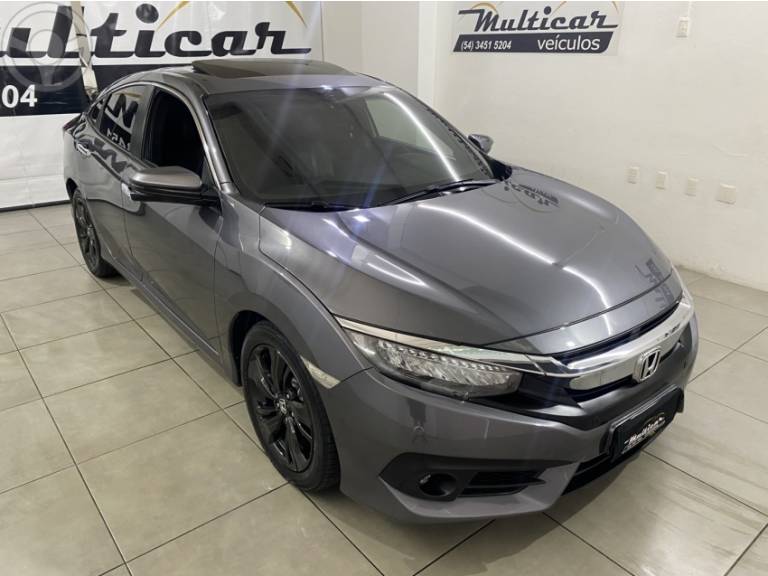 HONDA - CIVIC 1.5 16V TURBO TOURING 4P CVT - 2017/2017 - CINZA - R$ 124.900,00