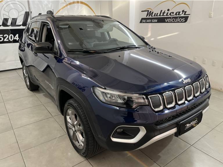 JEEP - COMPASS 2.0 LONGITUDE TD350 TURBO DIESEL 4X4 4P AUTOMÁTICO - 2022/2023 - AZUL - R$ 158.900,00